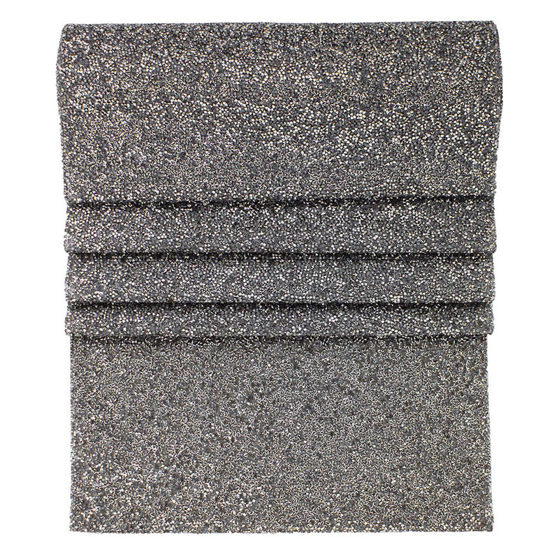 Sparkles Home Luminous Table Runner | Rhinestones | Non-Slip Backing | Multiple Sizes Available, 90" x 13", Charcoal