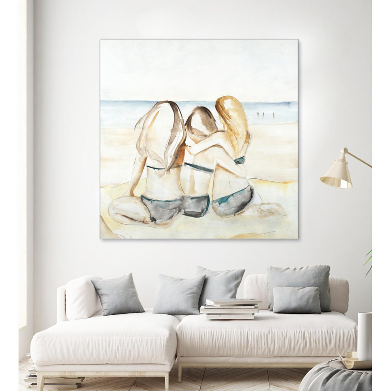 Filles, fin de semaine sur toile, H 54 po x l 54 po x P 1,5 po