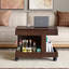 Petite table d'appoint avec roulettes et rangement-1613267112