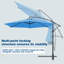 Parasol en porte-à-faux 10 pi Arabella-73844154