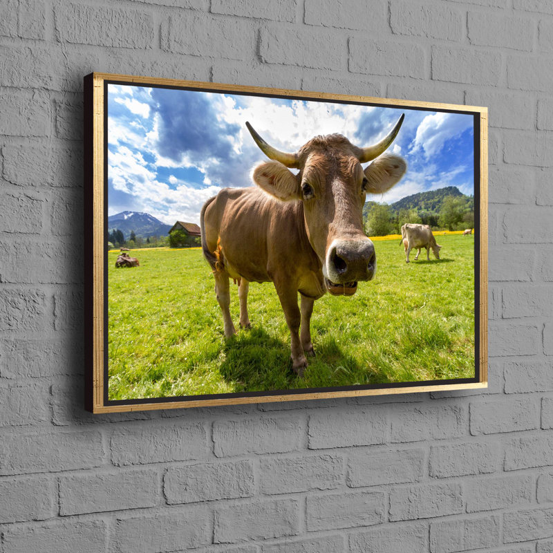 Print on Canvas, 25 cm H x 35 cm W, Framed Print without Mat, Gold