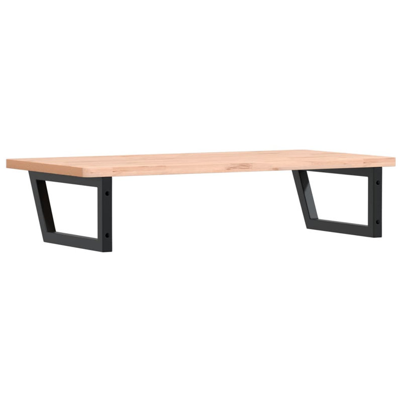 Arihanna 100cm Solid Wood Bathroom Vanity Top, Beech/Black