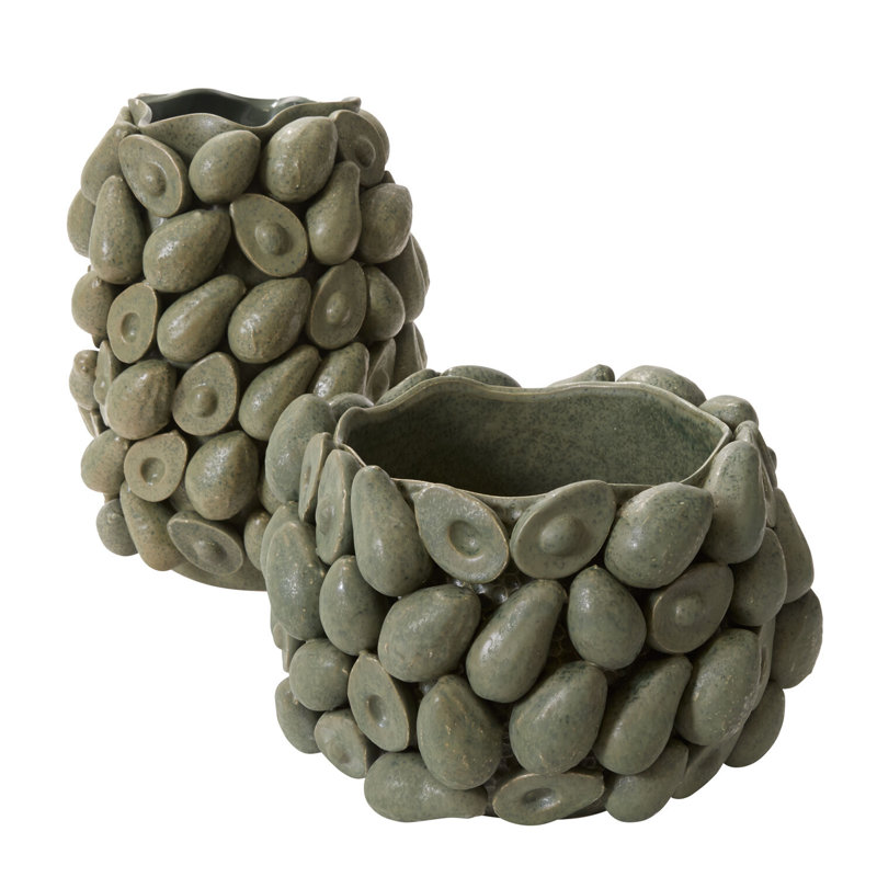 Madelyn Avocado Vase, 16.5"x 10.25"