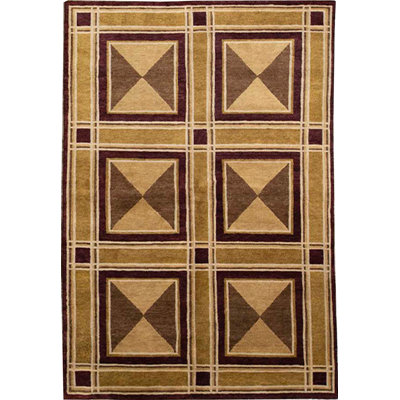 Tapis brun de haute qualité noué à la main