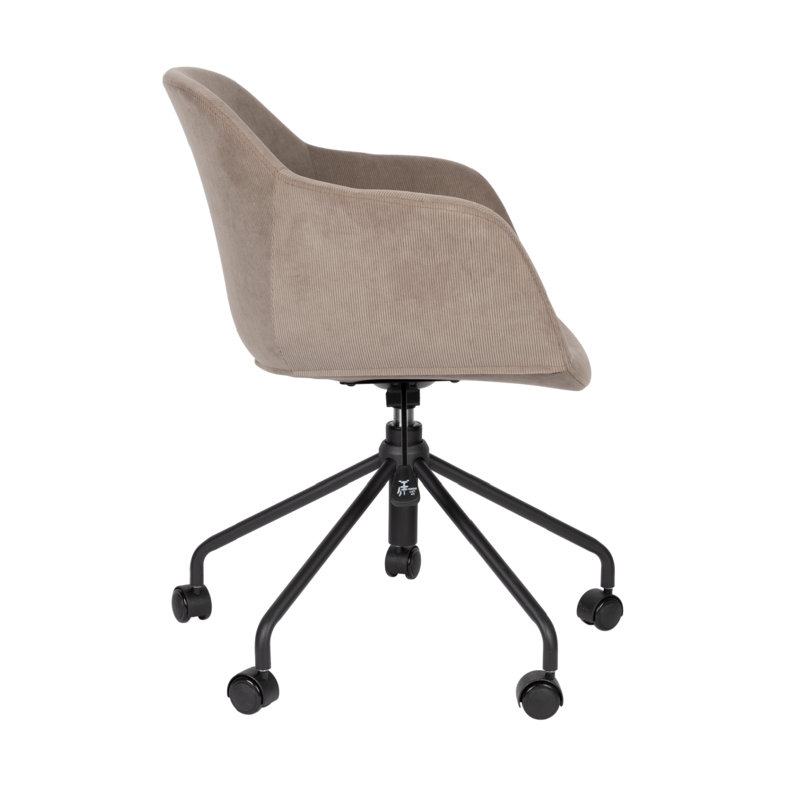 Junzo Swivel Armchair, Gray 100% Polyester