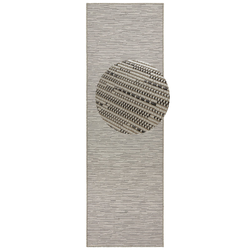 Flatweave Cream/Grey Rug, Runner 80 x 500 cm