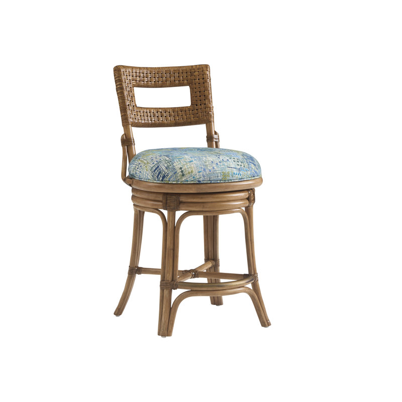 Tabouret pivotant Bay Harbor, Bleu, Tabouret de comptoir (siège de 24 po | hauteur)