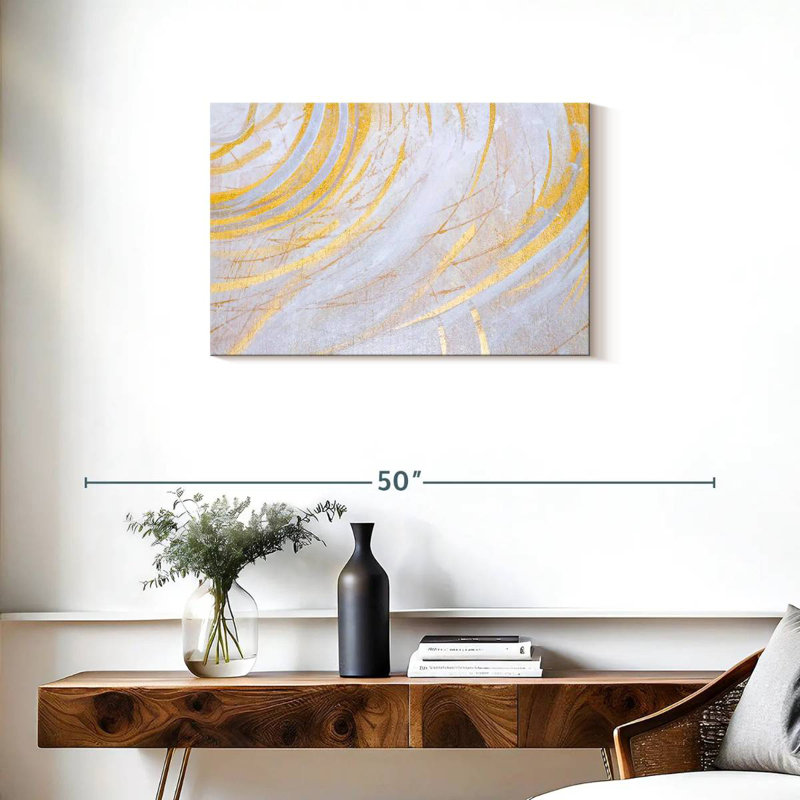 Avery blanc et or abstrait