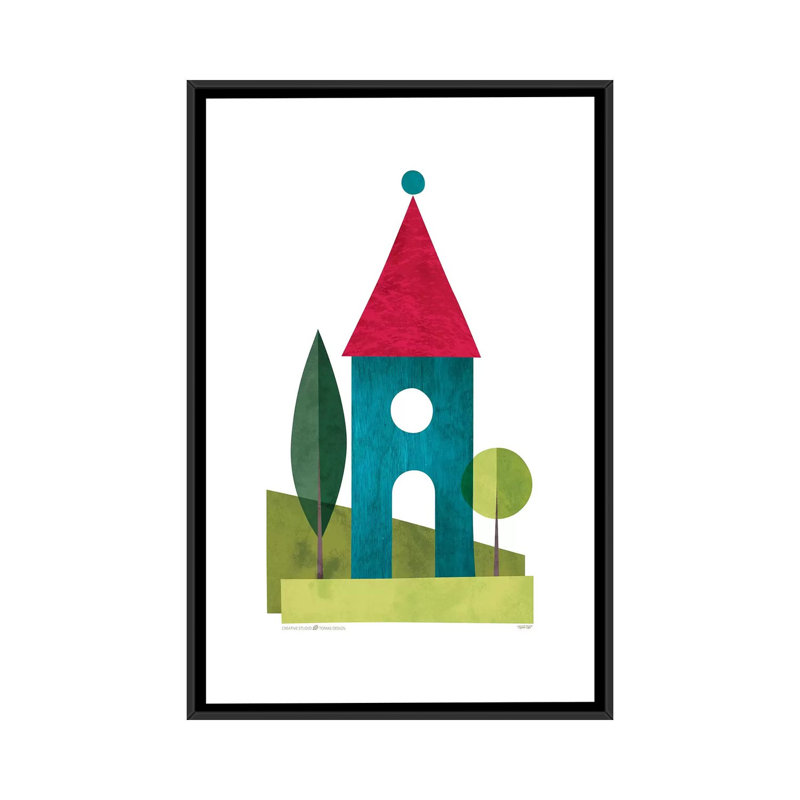 «House», impression sur toile, H 26 po x l 18 po x P 1,5 po, Toile encadrée noire, Pas de tapis