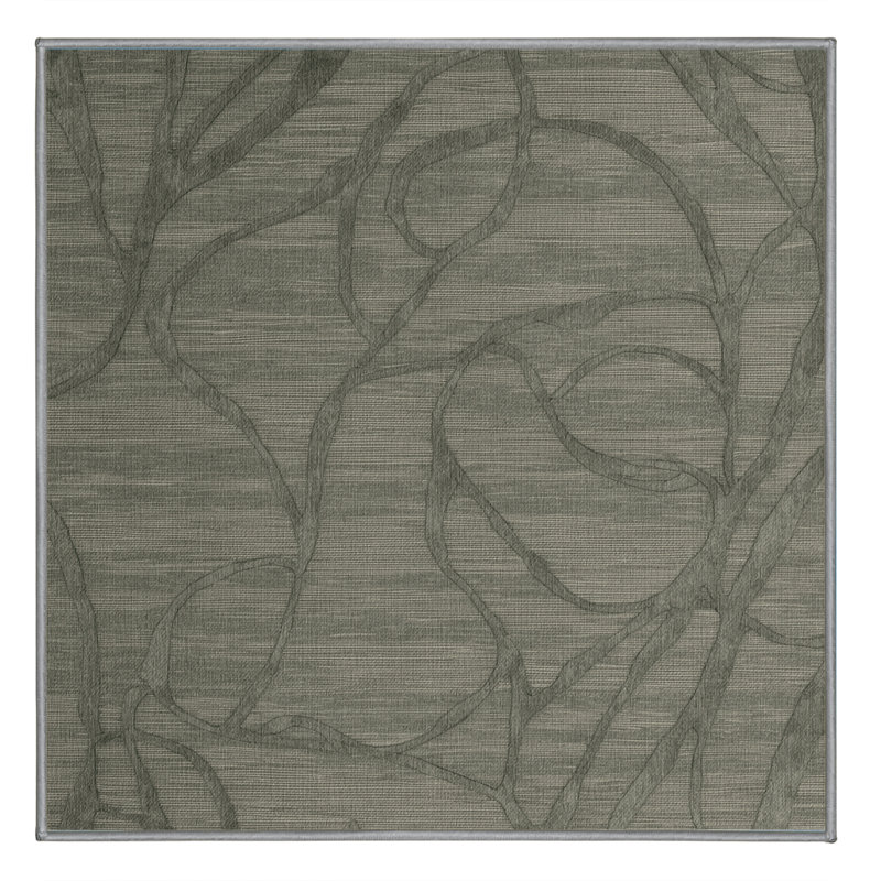 Tapis abstrait lavable à la machine, Carré 5 pi