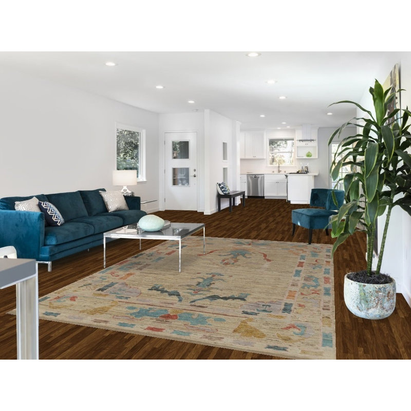 Tapis teint en laine Oushak Earth