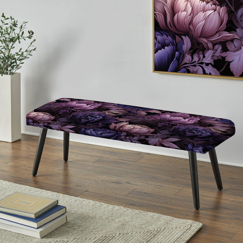 Gothic Botanicals Moody Patterns - Banc rembourré floral noir