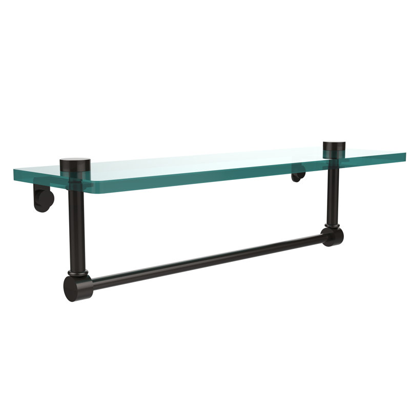 Gober Bracket Shelf with Towel Bar, 16", Oil Rubbed Bronze
