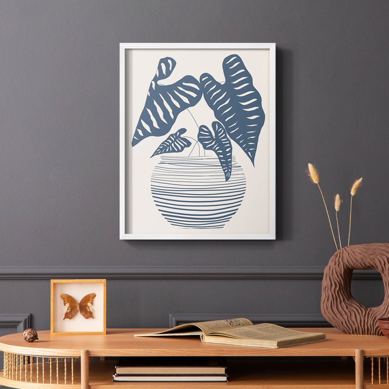 Câblé en monochrome I, reproduction encadrée - bois massif, Blanc, H 10 po x l 8 po