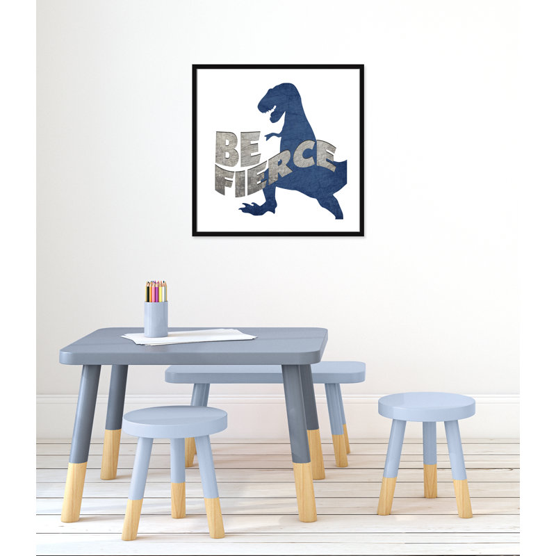 «Be Fierce be Brave», art encadré, H 27,5 po x l 27,5 po x P 1,18 po, Cadre noir