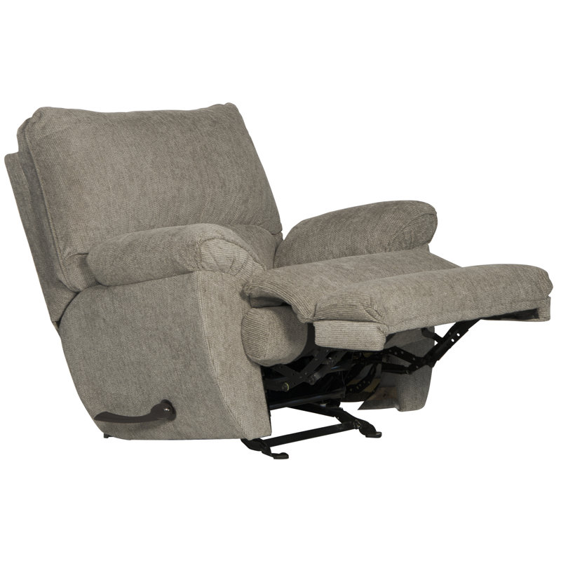 Elliot Upholstered Recliner, Gray 100% Polyester