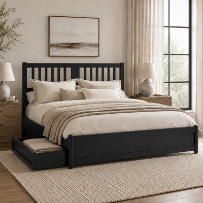 Graham Wood Storage Platform Bed
