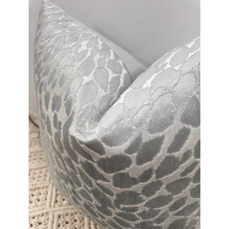 Abstract Square Cushion Cover, Ivory