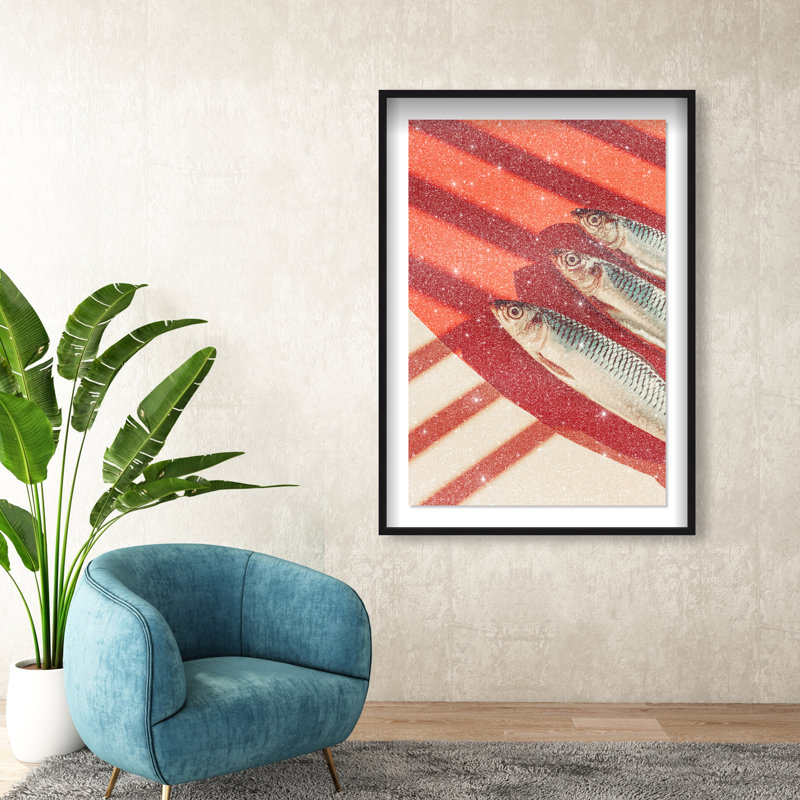 Coast Catch Print by Oliver Gal, 16.5"H x 11.5"W, Black Shadowbox