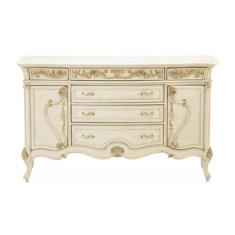 Platine De Royale 73.25'' W Solid Wood Sideboard