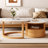Round Nesting Coffee Table With White Marble Top (Only Including Table)