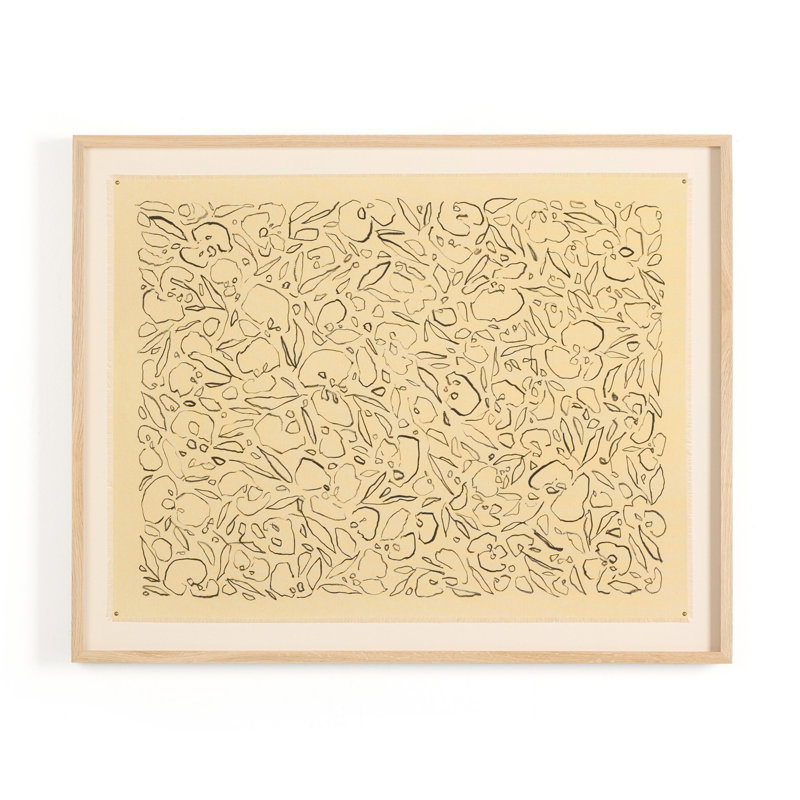 Black On Cream Glimmer Print by Laurel-Dawn Latshaw, 40" H x 30" W