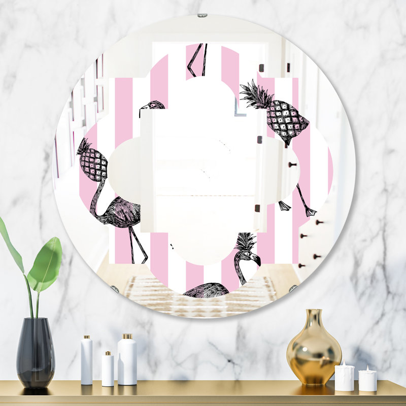 Miroir mural Flame Quatrefoil Coastal, H 31,5 po x l po