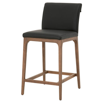 Dounton Upholstered Counter Stool with Solid Wood Frame