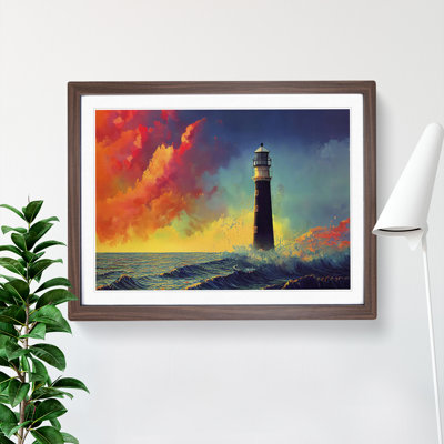 Sculptured Lighthouse - Single Picture Frame Painting
