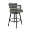 Tabouret d'extérieur en métal avec coussin Harleigh-1415983898