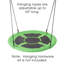 Saucer Swing - Balançoire suspendue à un arbre de 40 po de diamètre - Disque rond avec corde réglable - Accessoire de jeu pour l'extérieur ou la cour par Hey Play