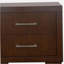 Table de chevet 2 tiroirs Polk Cappuccino