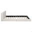 Lit plateforme tapissier avec tissu en velours, lit au sol avec structure solide-730056249
