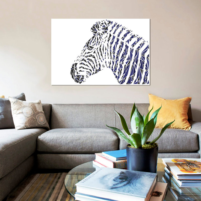 «Zebra», art sur toile, H 26 po x l 40 po x P 1,5 po