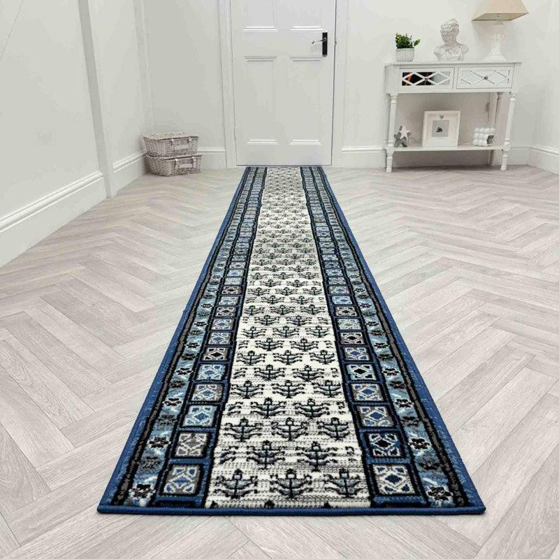 Runner Geometric Area Rug, Runner 60 x 390 cm