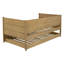 Lit de jour double Stewart Natural avec lit gigogne - Cadre rustique en pin avec lit d'appoint coulissant