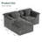 Boneless 81" L-Shaped Sofa with Ottoman, Boneless Cloud Couch for Living Room, Apartment, No Assembly Required-1931419608