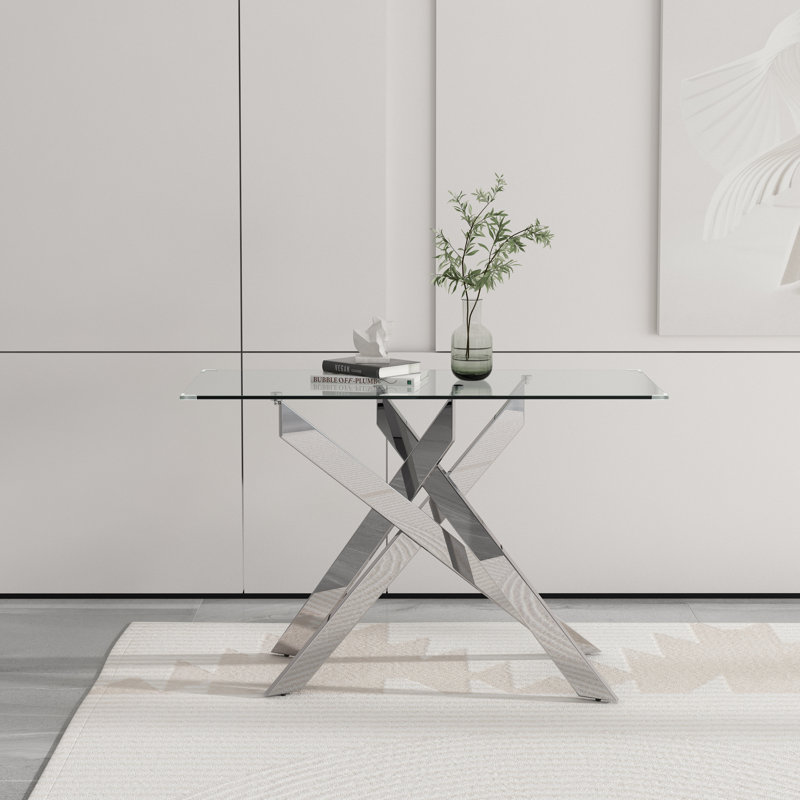 Ensemble de table de salon 3 pièces, Argent argent