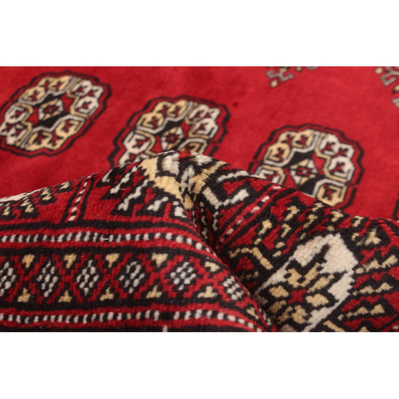Tapis rouge foncé Finest Peshawar Bokhara 7 pi 11 po x 9 pi 9 po