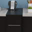 Table de salle à manger pliante polyvalente avec abattant - étagère de rangement à 2 niveaux - 6 roulettes pour faciliter le déplacement - table de cuisine pliante peu encombrante - gris Carlo-130623422-130623423