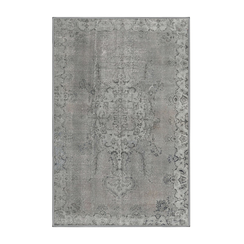Tapis brun clair/gris traditionnel, Rectangle 3 pi x 5 pi