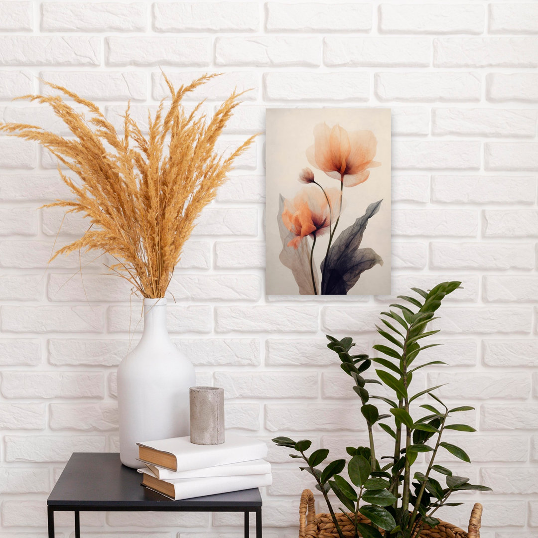 Ethereal Blooms Contemporary Delicate Elegant Flower Nature Wall Art Print