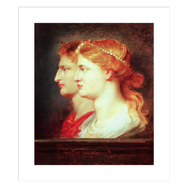 Tiberius (42BC-37AD) et Agrippina par Peter Paul Rubens - impression giclée encadrée, H 26,72 po x l 23,5 po
