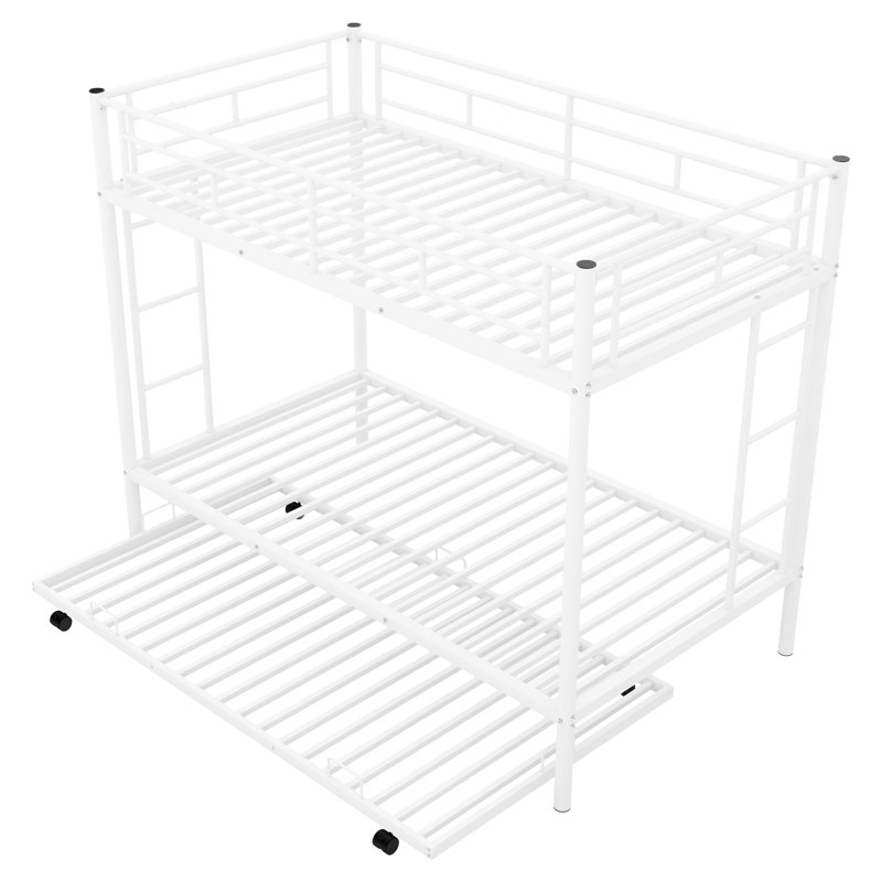 Bunk Bed With Trundle, White
