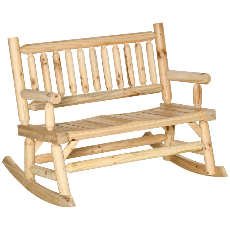 Chaise berçante en bois 2 personnes