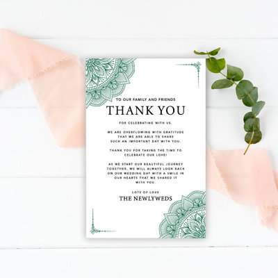 Ensemble de 56 cartes de mariage ornées de remerciements pour la réception de table, famille, amis, bleu marine
