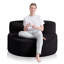  Fauteuil à billes 45 po avec grand dossier et fauteuil à billes rembourré pour lire, jouer, noir-673007458