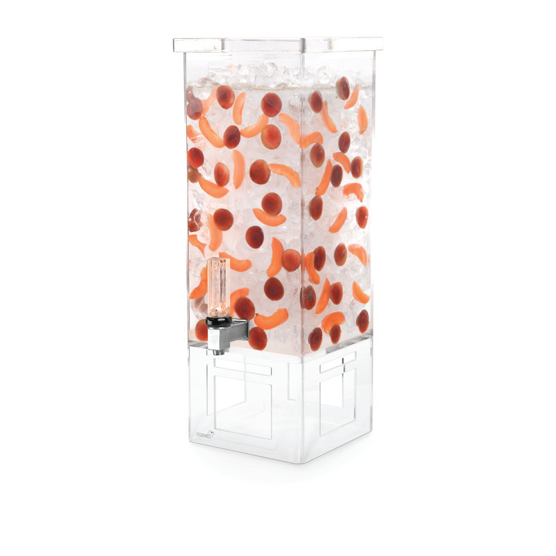 Distributeur de boisson carré 128 oz., H 23,5 po x l 9,75 po x P 12 po