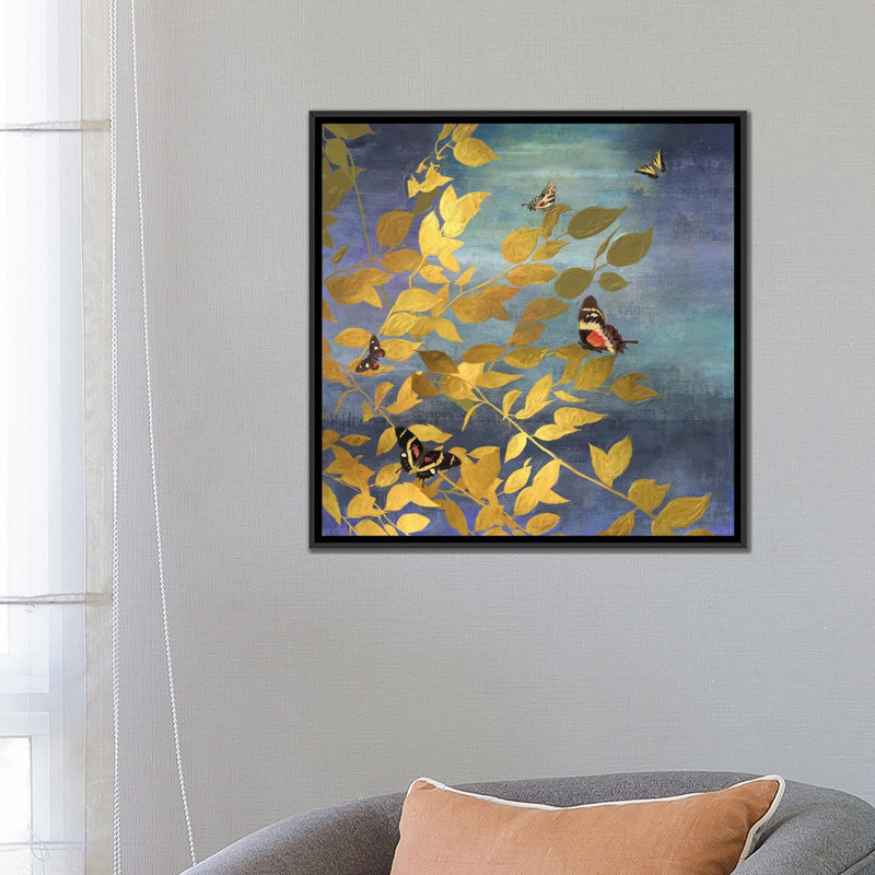 «Meadow View», reproduction sur toile, H 18 po x l 18 po x P 1,5 po, Toile avec cadre noir, Pas de tapis