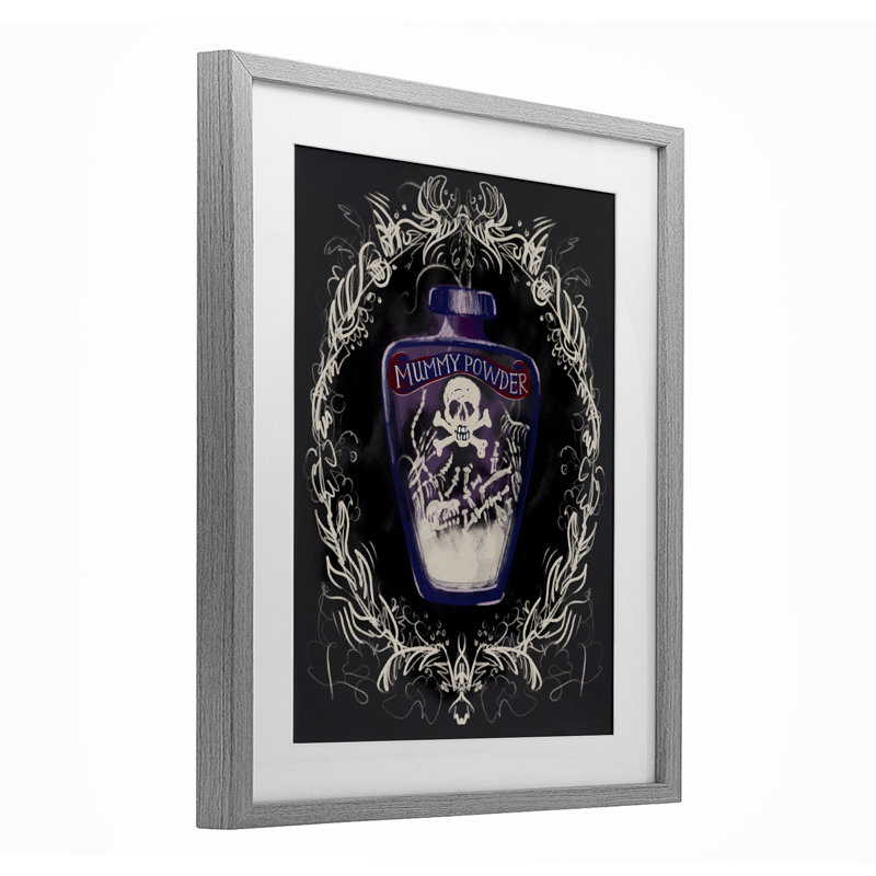 «Mummy Poudre Jar», impression sous verre, conception de Connie Summers, Gris, H 21 po x l 17 po
